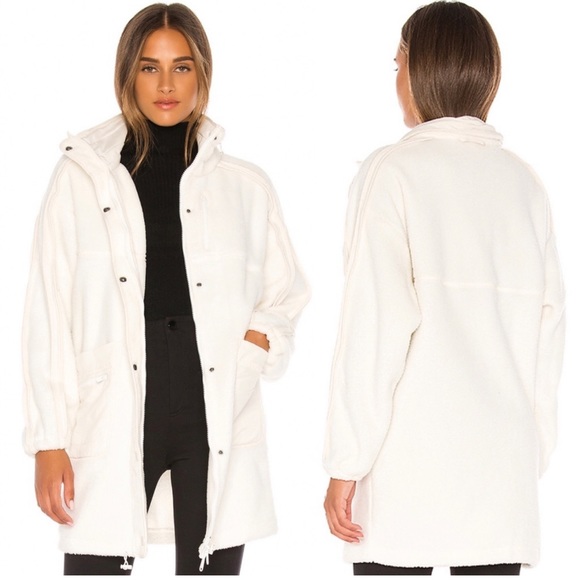 Free People Jackets & Blazers - Glacier white fleece jacket